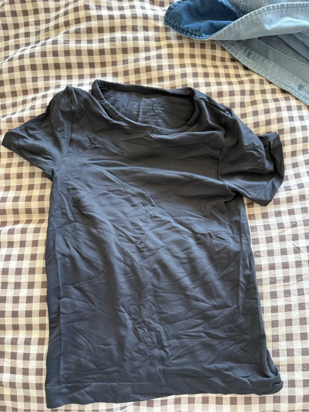 SKIMS Short Sleeve Tee in Black